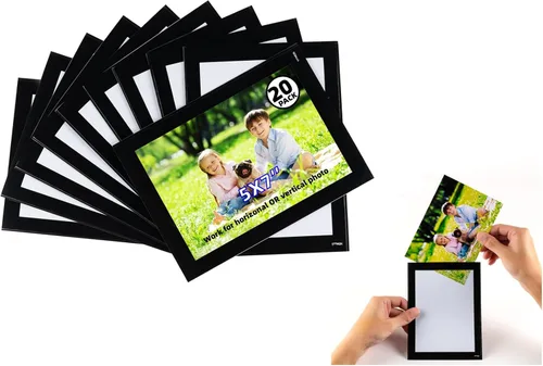 Vista 14 de STTMGN Portarretratos magnéticos con borde negro (2.5 x 3.5 pulgadas, paquete de 12), tamaño mini-cartera, fundas magnéticas para fotos, bolsillos