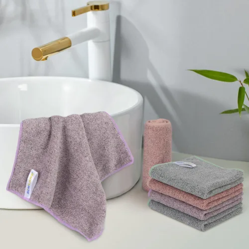 Vista 7 de SINLAND Toallas Faciales de Microfibra Ultra Suaves Paños de Lavado Faciales Paño Facial para Baño 12 Pulgadas x 12 Pulgadas Paquete de 6
