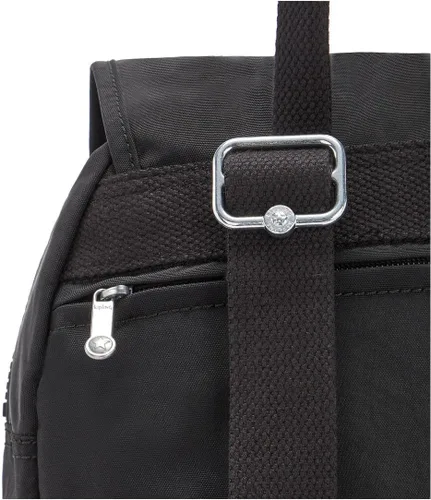 Vista 9 de Mochila pequeña Kipling City Pack para mujer, mochila ligera y versátil para el día, Negro (Black Noir), Pequeño