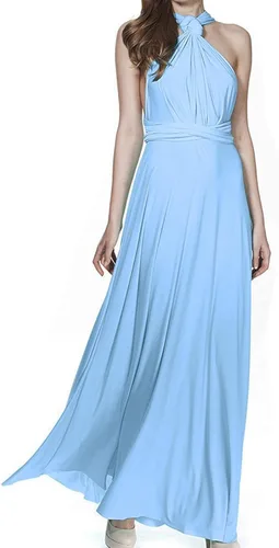 Vista 2 de Vestido largo para mujer Transformer convertible para dama de honor vestido de noche formal