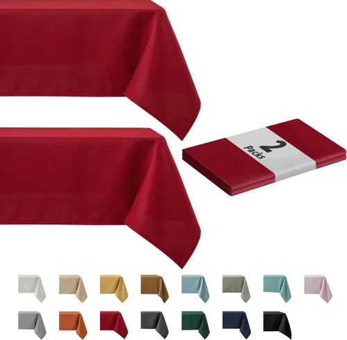 Vista 40 de maxmill Mantel cuadrado de jacquard resistente a las manchas, impermeable, resistente a las arrugas, lavable, suave, mantel decorativo de tela