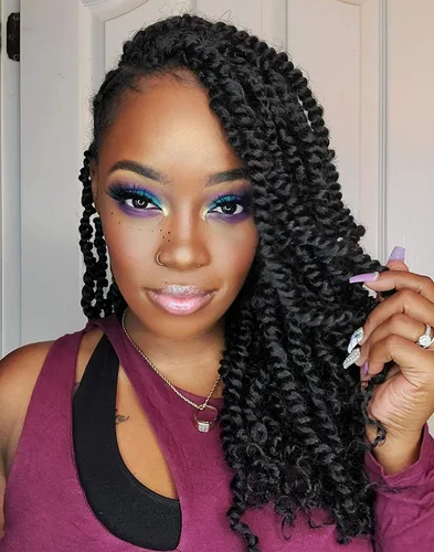 Vista 27 de Paquete de 8 paquetes de cabello de ganchillo súper corto de 6 pulgadas para mujeres negras y niños, extensiones de cabello pretrenzado suave