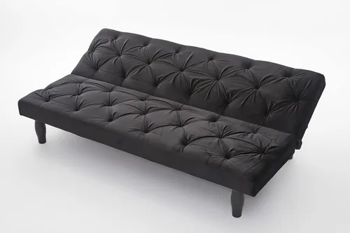 Vista 7 de Sofá cama tipo futón, moderno, tapizado, plegable, para sala de estar compacta, sofá reclinable de tela, para apartamentos pequeños, espacios