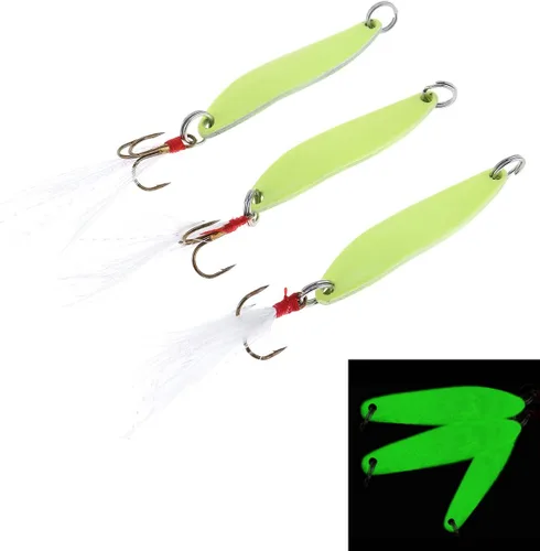 Vista 3 de Metal Jigs & Glow Jigging Spoons - Cebos duros luminosos para señuelos giratorios