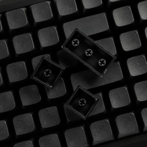 Vista 7 de YMDK 127 teclas negras en blanco ZDA XDA V2 teclas PBT Keycap para teclado MX 104 87 61 melodía 96 KBD75 ID80 GK64 SP84