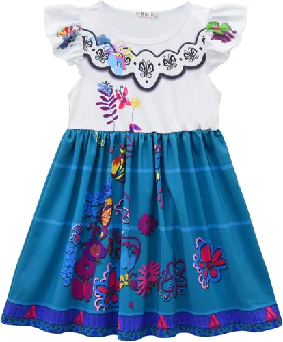 Vista 8 de HenzWorld Disfraz de Mirabel para niñas vestido mágico de la familia IsabelaMadrigalPepa disfraz de dibujos animados traje de fiesta