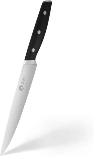 Vista 12 de MasterChef Cuchillo para pan de 33 cm con hoja de acero inoxidable de alto carbono y mangos triples remachados, cuchillo de cocina profesional
