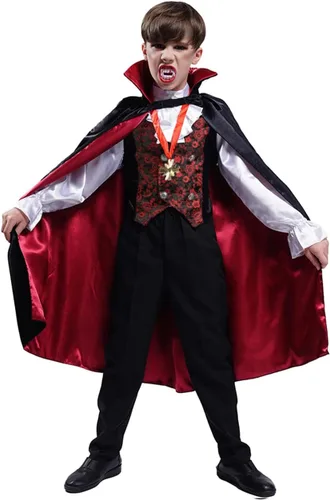 Vista 2 de Disfraz de vampiro aterrador para niños, cosplay y Halloween