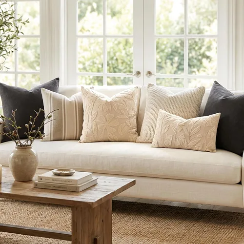 Vista 8 de BlissBlush - Funda de almohada lumbar decorativa de 12 x 20 pulgadas, funda de almohada de terciopelo beige neutro para sofá, sala de estar, cojín