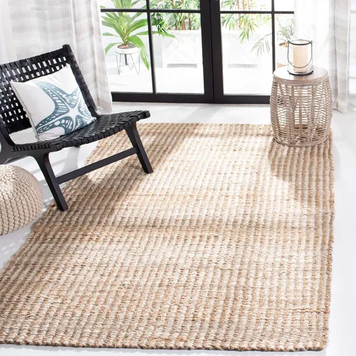 Vista 11 de SAFAVIEH Natural Fiber Collection - Alfombra decorativa de 2 x 3 pies, natural y marfil, hecha a mano, yute a rayas, ideal para zonas de alto