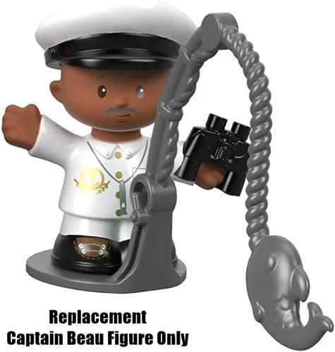 Vista 2 de Figura de repuesto del Capitán Beau con prismáticos para Fisher-Price Little People Travel Together Friend Ship Playset - FHD92