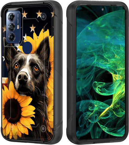 Vista 37 de Funda para Moto G Stylus 5G 2023, resistente de doble capa de policarbonato duro y silicona suave, resistente a prueba de golpes, funda protectora