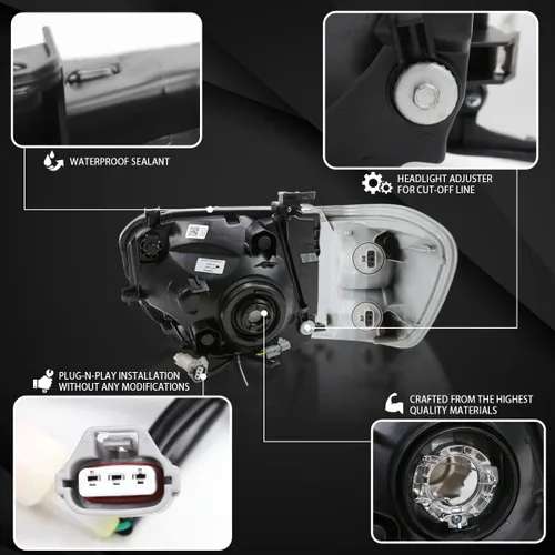 Vista 4 de Autozensation Faros delanteros/luces de esquina para 2005-2006 Toyota