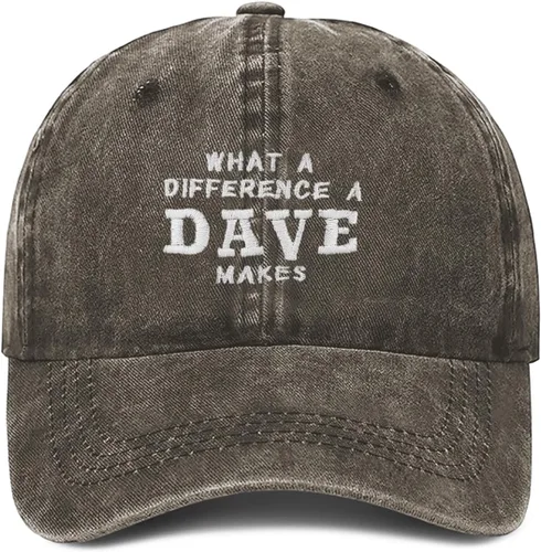 Vista 9 de What A Differences A Dave Makes Hat Gorra de béisbol Sombreros para hombres Sombrero ajustable
