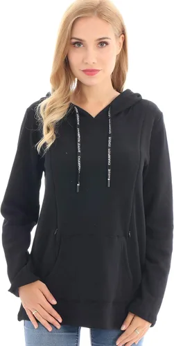 Vista 49 de Bearsland - Sudadera de lactancia y maternidad para mujer, con bolsillos y capucha