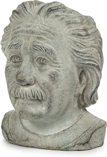 Vista 2 de Abbott Collection - Maceta pequeña con cabeza de Einstein, color gris (4 x 8 pulgadas)