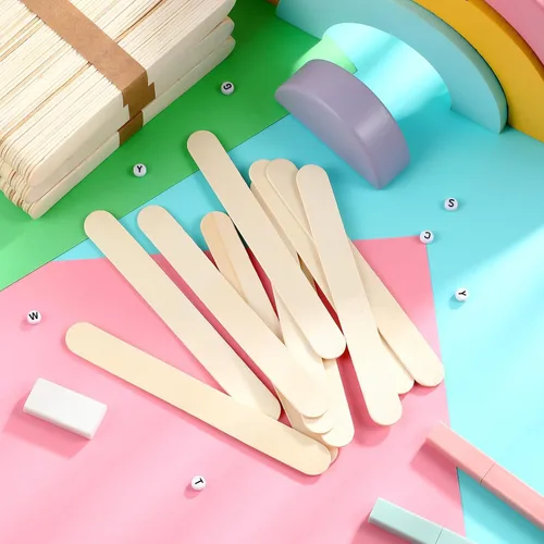 Vista 5 de Sintuff 2500 palitos de madera de 6 pulgadas para manualidades, espátulas aplicadoras de cera de madera a granel, palitos multiusos para eliminación