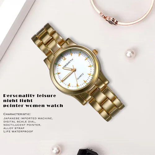 Vista 3 de Señoras Japón cuarzo luminoso manos 3Atm impermeable pequeña cara pulsera pulsera pulsera reloj