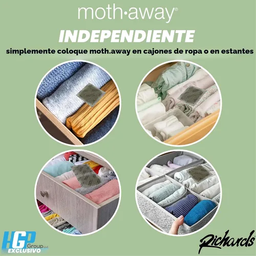 Vista 7 de Richards Homewares Moth Away - Repelente natural no tóxico a base de hierbas, 24 bolsitas