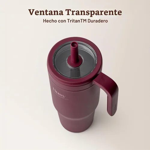 Vista 7 de REDUCE Chiller - Vaso térmico aislado al vacío de 40 onzas con pajita de silicona a prueba de derrames, tapa de Tritán sostenible con marcadores