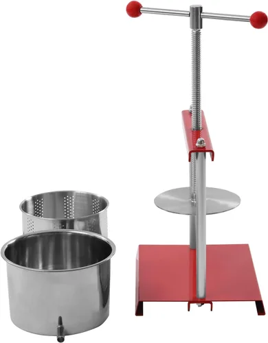 Vista 6 de Fruit Wine Press 1.6 Gallon Stainless Steel Manual Juice Maker 100% Nature Juice Making, Apple Grape Berry Vegetables Crusher, Olive Oil Cider