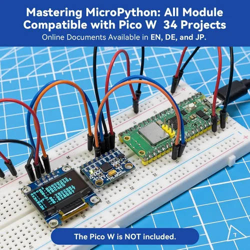 Vista 4 de SunFounder Kit Universal de Sensores Maker Compatible con Arduino Mega 2560/Uno R3/R4 Minima/WiFi Nano, Raspberry Pi 5/4B/3B+/Zero 2 W/, Pico W