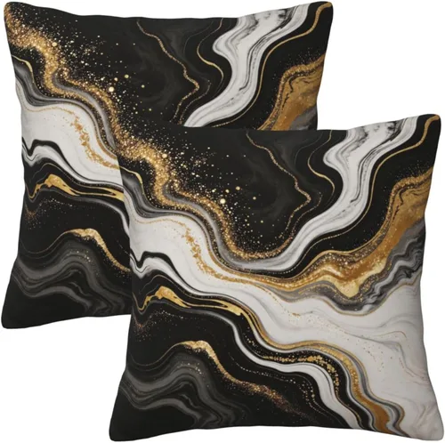Vista 12 de Lcokin - Fundas de almohada decorativas con rayas rojas y negras abstractas, 16 x 16 pulgadas, juego de 2, funda cuadrada de cojín gris para sofá