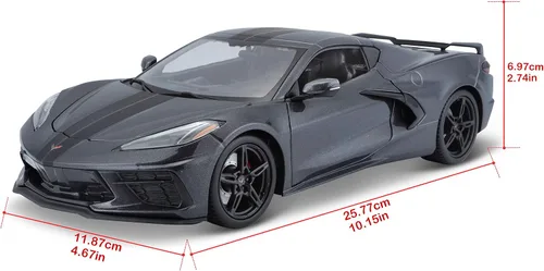 Vista 2 de Maisto 1:18 Edición Especial 2020 Chevrolet Corvette Stingray Z51 - Gris