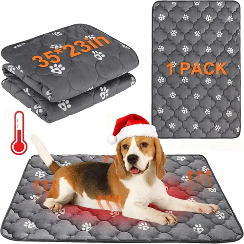 Vista 10 de BEAUTYZOO Cama para Gatos Autocalentable, Paquete de 4 Camas Calentadas para Gatos, Almohadilla de Calentamiento de Lámina Térmica de Felpa Extra