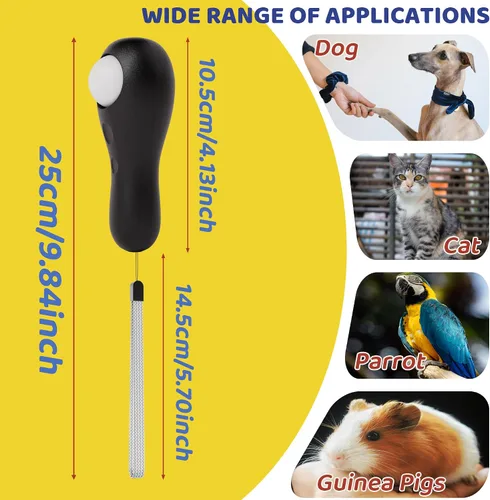 Vista 4 de Clickers de entrenamiento para perros con correa de muñeca, clicker de entrenamiento para mascotas como perros, gatos, caballos, pájaros, delfines