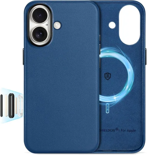 Vista 16 de SHIELDON Funda de piel auténtica para iPhone 17 de 6.3" 2025, color negro