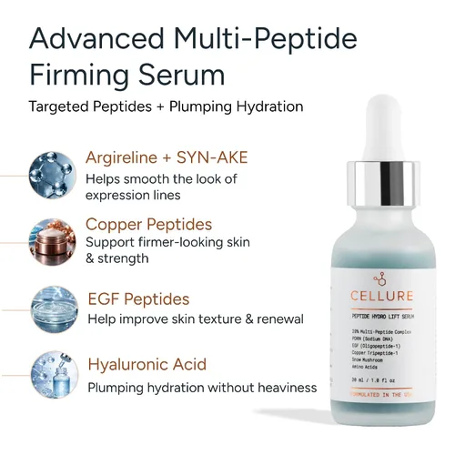 Vista 2 de Peptide Hydro Lift Serum - Suero facial reafirmante y suavizante multipéptido con péptidos de cobre y ácido hialurónico, 1.0 fl oz (1.0 fl oz)