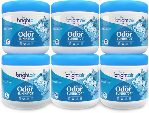 Vista 10 de Bright Air 14 oz. Super eliminador de olores, para espacios medianos, aroma de cítricos frescos, caja de 6, ambientador, aceites esenciales
