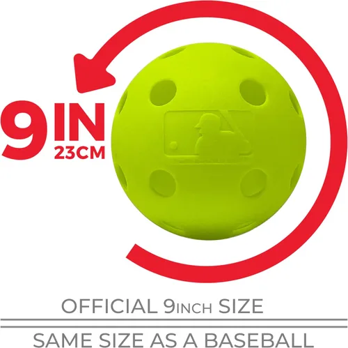 Vista 7 de MLB Indestruct-A-Ball - Pelotas de entrenamiento ópticas (paquete de 8), 9 pulgadas, color amarillo 5X More Durable Than Standard Balls, Flexes on
