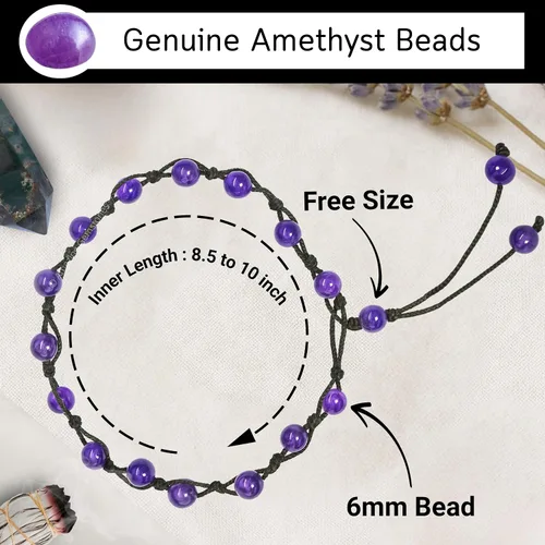 Vista 63 de Amazing Gemstone Crystal Anklet Ankle Bracelets for Women - Waterproof Beaded Healing Crystal Anklets, Plus Size Chakra Gemstone Bead Anklet