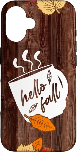 Vista 32 de Hello Fall Mug Maple Leaves Autumn Season Thanksgiving Gift Case for iPhone 17