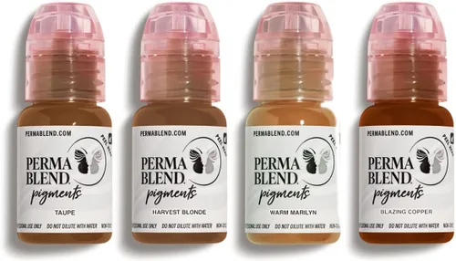 Vista 10 de Perma Blend Kit de tatuaje de cejas de luz a oscura, maquillaje permanente y tinta microblading para uso profesional, contiene tinta de tatuaje