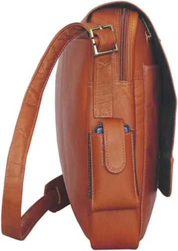 Vista 2 de NCAA Colorado Buffaloes Tan piel Laptop Messenger Bag