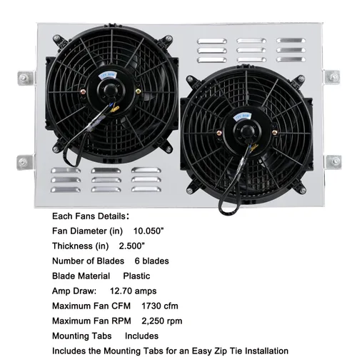 Vista 4 de Relé de ventilador de aluminio de 3 filas para Jeep Cherokee/Scrambler CJ5 CJ6 CJ7 J10 J20 1974 1976 1977 1978 79 80 81 82 83 84 85 86 Radiador de 3