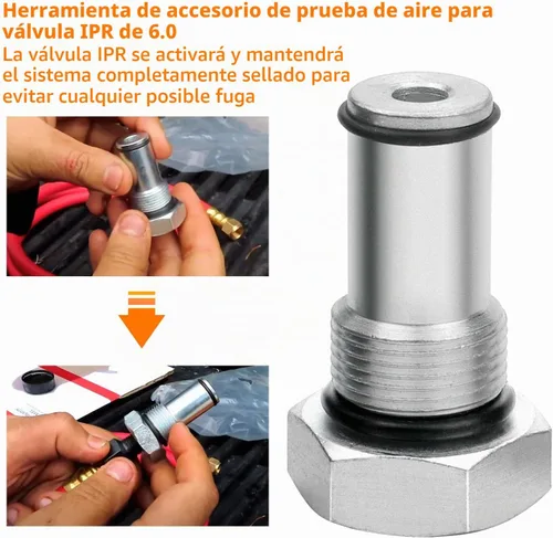 Vista 5 de Mekar Juego de enchufe de válvula IPR 6.0 y adaptadores de riel de aceite y herramienta de ajuste de prueba de aire de válvula IPR de bomba