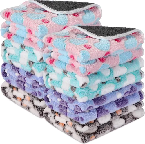 Vista 13 de Tudomro 8 Piezas Mantas Absorbentes y Lavables para Conejillo de Indias, Ropa de Cama de Vellón Animal, Forros para Jaula, Impermeables