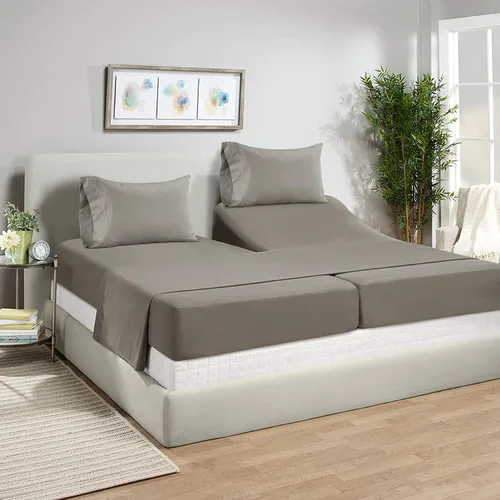 Vista 406 de LANE LINEN - Sábanas individual 100% algodón egipcio suave, cómodo y grueso de calidad de hotel, costuras reforzadas totalmente elásticas, sin