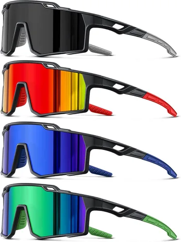Vista 12 de Gafas de sol deportivas polarizadas para hombre, ciclismo, conducción, pesca, protección UV, ligeras, marco grande, gafas de bicicleta de montaña