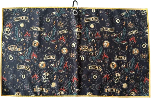 Vista 16 de KONLLEN Toalla para taco de billar - 100% algodón negro, toalla de limpieza para taco de billar de 8 bolas, accesorios de mantenimiento, juego
