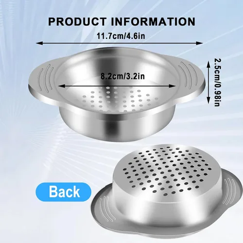 Vista 2 de Colador de latas de metal para atún y pescado, colador de latas de atún de grado alimenticio de acero inoxidable para frijoles de atún enlatados