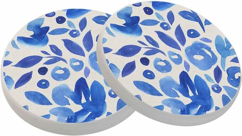 Vista 22 de oFloral Juego de 2 posavasos de calavera para bebidas, diseño de rosas, flores, cultura popular, festivales, tazas, individuales para decoración