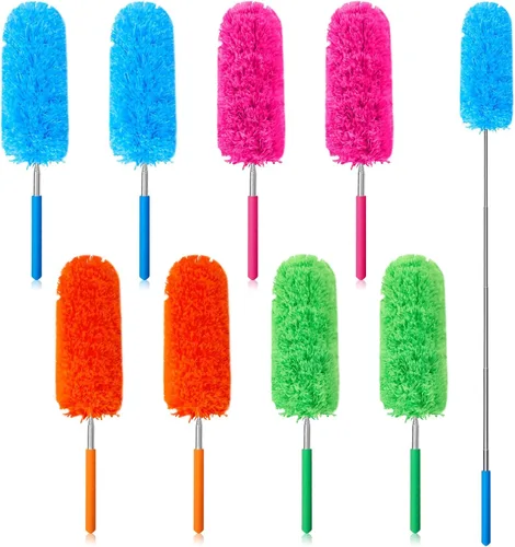 Vista 8 de Tanlade 8 plumeros de microfibra para limpieza, color brillante