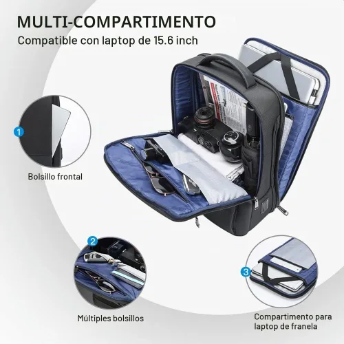 Vista 6 de BOPAI Clásico para, Negro -, Mochilas