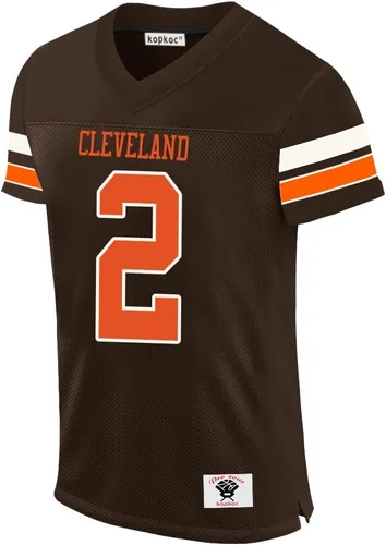 Vista 2 de kopkoc Jerseys cosidos con apodo de fútbol de Cleveland