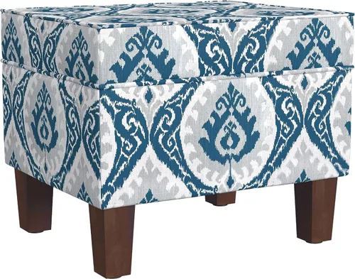 Vista 30 de Homepop Decoración para el hogar K7646-A862 Otomana de almacenamiento rectangular moderna tapizada Otomana con tapa con bisagras